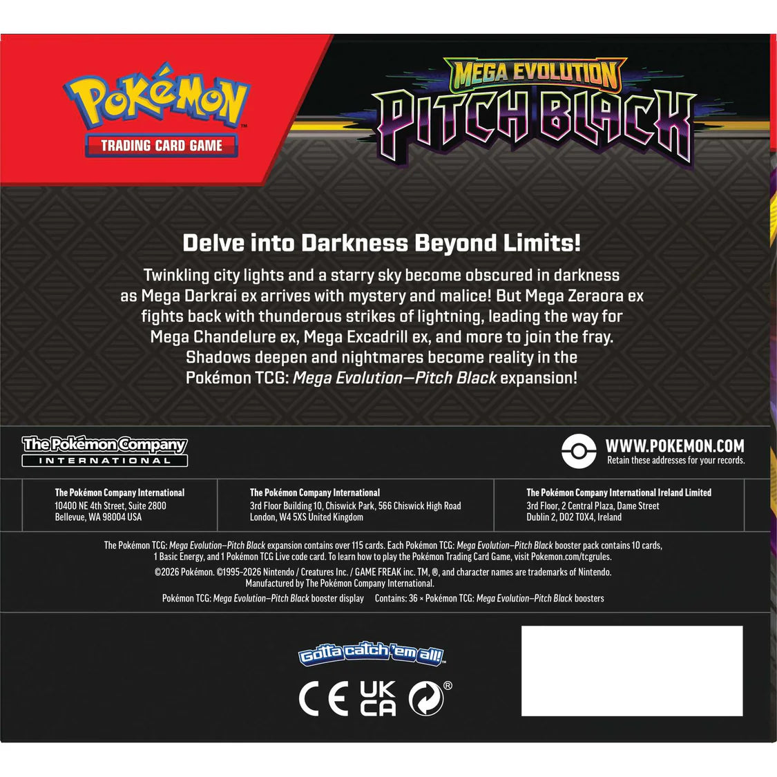 Pokémon TCG: Mega Evolution Pitch Black - Booster Display Box