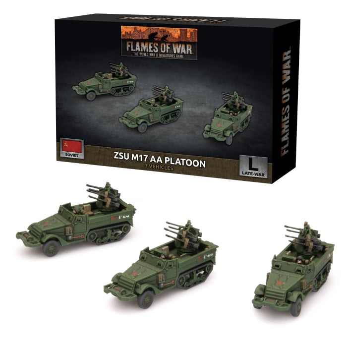 SBX78 ZSU M17 Anti-Aircraft Platoon (Late War x3 Tanks Plastic)