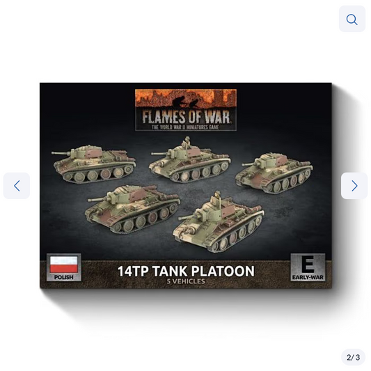 PBX16 Flames of War: 14TP Tank Platoon