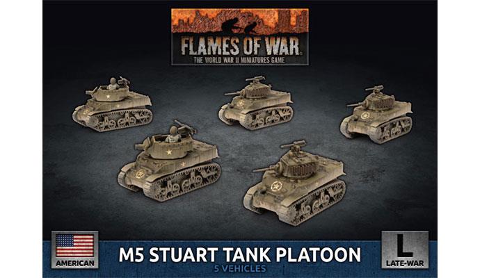 UBX70 M5 Stuart Light Tank Platoon (Plastic)