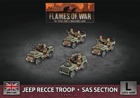 BBX73 Jeep Recce Troop/SAS Section (4x Plastic)